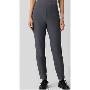 Eileen Fisher Graphite Grey Straight Leg Jersey Pants Medium M F5JH RN 78121